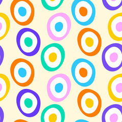 Fototapeta premium Abstract seamless bright pattern with colorful circles