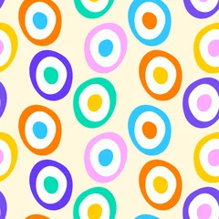 Tapeten Abstract seamless bright pattern with colorful circles © Hanna
