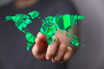 Grass Earth Globe, 3D rendering