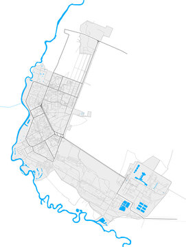 Varash, Ukraine Black and White high resolution vector map