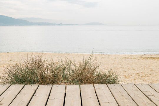 rodeira beach landscape in cangas, pontevedra, galicia, spain © carballo