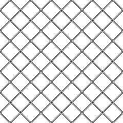 Fototapeta premium Rhombuses background. Seamless surface pattern design with diamonds ornament. Checks wallpaper. Ethnic mosaic motif. Crossed diagonal lines. Digital paper, textile print, page fill, designing. Vector.