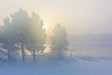 misty morning on the river