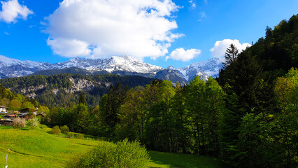 Fototapeta na wymiar Wandern in Bayern Alpen, Bavaria, Deutschland, Europe.
