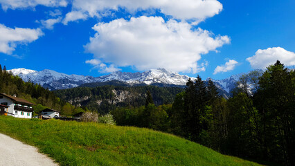 Fototapeta na wymiar Wandern in Bayern Alpen, Bavaria, Deutschland, Europe.
