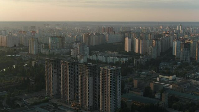 Megapolis. Modern houses New buildings. Kyiv. Ukraine. 