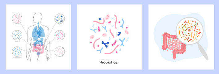 Obraz premium Probiotics set concept