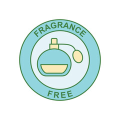 Fagrance free icon in color icon, isolated on white background 