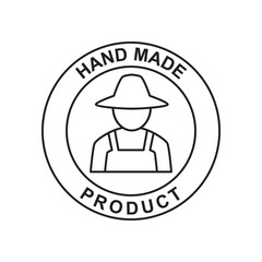Direct from farmer label icon in black line style icon, style isolated on white background