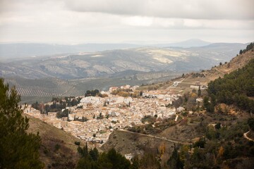 Obraz premium Aerial view of Cazorla stone town in the province of Jaén, Andalusia, Spain