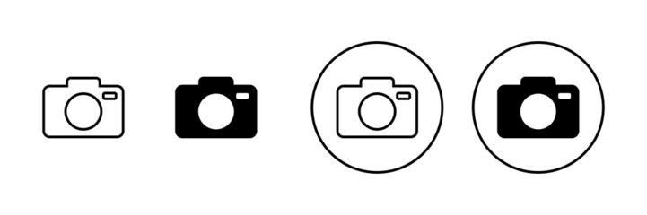 Camera icons set. photo camera sign and symbol. photography icon.