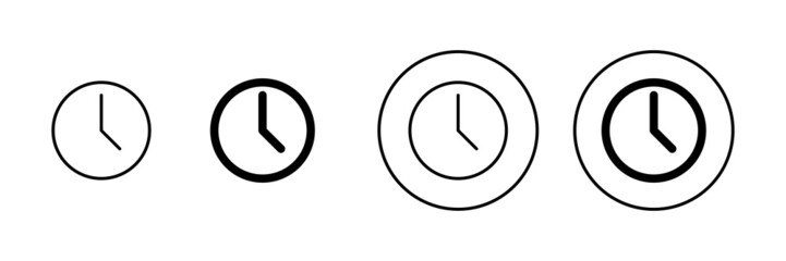 Clock icons set. Time sign and symbol. watch icon