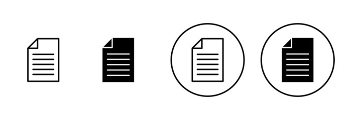 Document icons set. Paper sign and symbol. File Icon