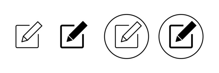 Edit icons set. edit document sign and symbol. edit text icon. pencil. sign up
