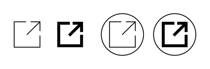 External link icons set. link sign and symbol. hyperlink symbol