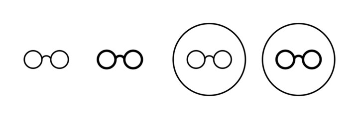 Glasses icons set. Glasses sign and symbol