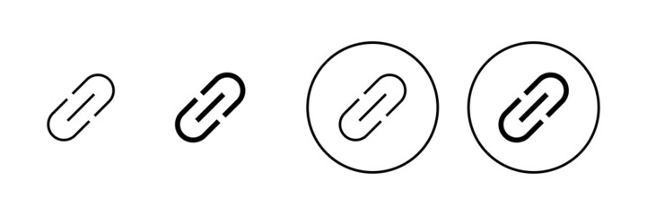 Link icons set. Hyperlink chain sign and symbol