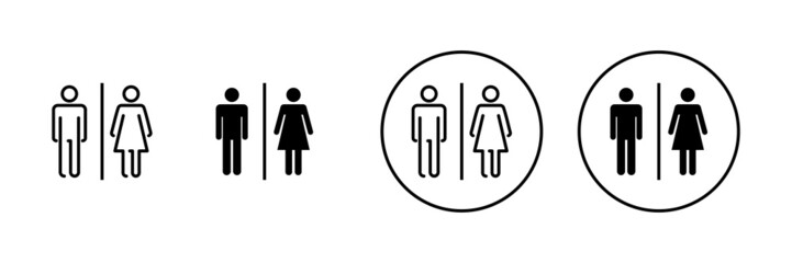 Toilet icons set. Girls and boys restrooms sign and symbol. bathroom sign. wc, lavatory