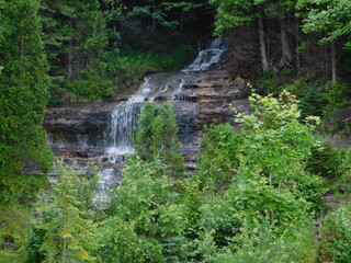 Fototapeta premium Summer's verwsion of Alger Falls in Michigan's Upper Peninsula