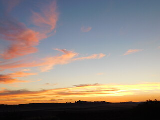 A dramatic and colorful sunset in the Utah desert, part 1