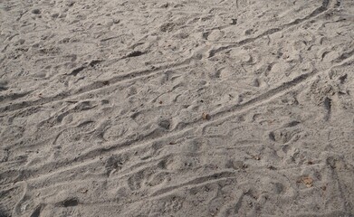 Fahrspuren im Sand