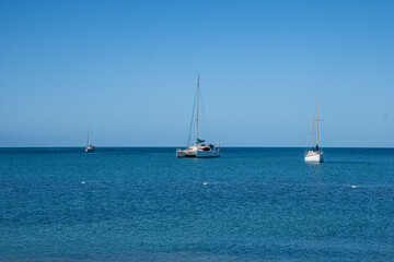 Obraz premium Yachts Beach Boqueron Puerto Rico