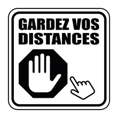 Obraz premium Logo gardez vos distances.