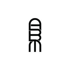abm letter original monogram logo design