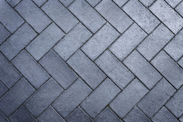 Close-up, Dark gray concrete paving slabs.
