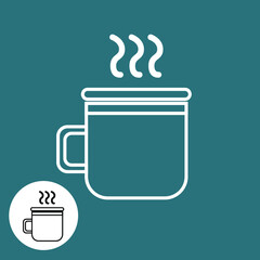 vector design of hot cup icons and symbols that can be used as icons and symbols
