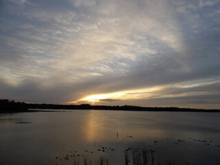 Obraz premium Sunset on the lake