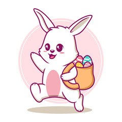 Easter bunny cartoon illustration