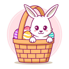 Easter bunny cartoon illustration