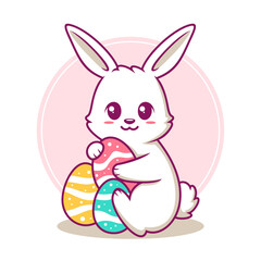 Easter bunny cartoon illustration