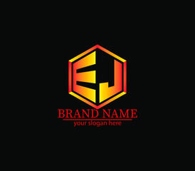 EJ,ej creative polygon two letter logo design victor,EJ letter logo