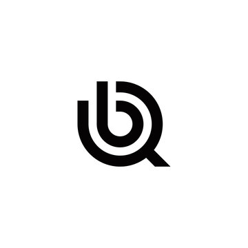 q b qb bq initial logo design vector template