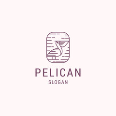 pelican bird logo design vector inspiration