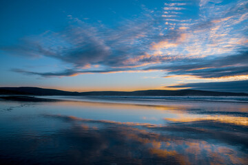 sunset over the river