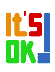 poster design graphic elements inscription it's ok