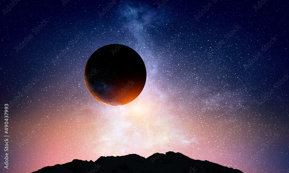 Aufkleber image of outer space. . mixed media