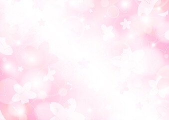 桜吹雪とキラキラの美しい背景素材