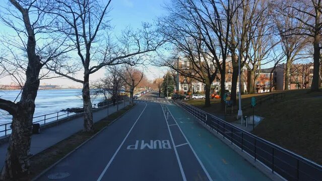 View of a Walking Trail at Astoria Park Near the Hell Gate Bridge and the RFK Bridge - Part 3
