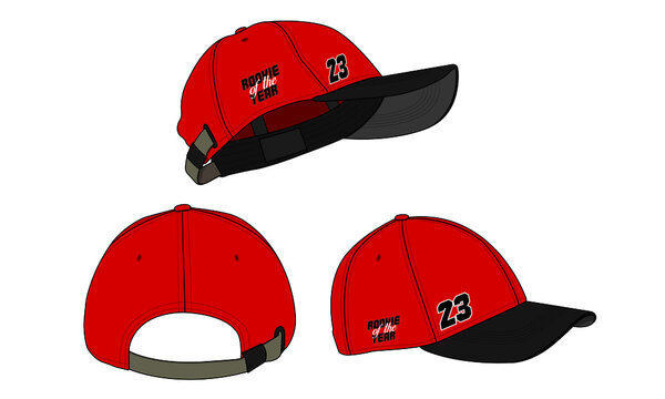 Cap Hat Template Vector Adjustable Fitted Strap