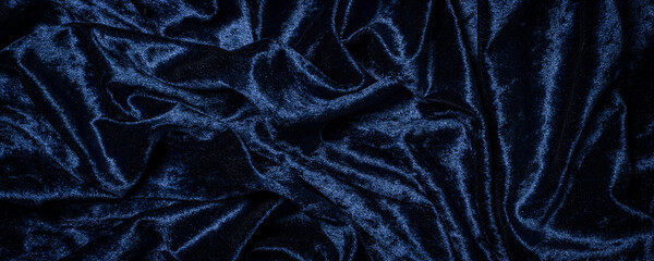 青いベルベットの布