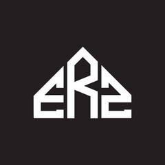 ERZ letter logo design on black background. ERZ creative initials letter logo concept. ERZ letter design.