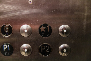 old elevator buttons
