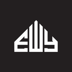 EWY letter logo design on black background. EWY creative initials letter logo concept. EWY letter design.