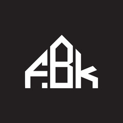 FBK letter logo design on black background. FBK creative initials letter logo concept. FBK letter design.