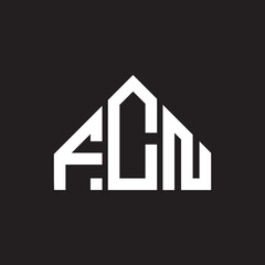 FCN letter logo design on black background. FCN creative initials letter logo concept. FCN letter design.