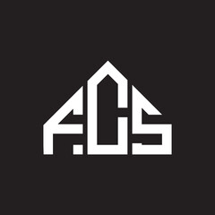 FCS letter logo design on black background. FCS creative initials letter logo concept. FCS letter design.